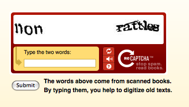 reCAPTCHA reCAPTCHA